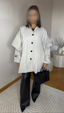 CAPE TRENCH GRIS CLAIR