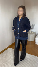 GILET CARDIGAN I BLEU MARINE
