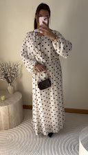 ENSEMBLE JUPE À POIS I BEIGE