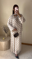 ENSEMBLE JUPE À POIS I BEIGE