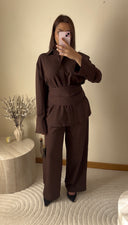 ENSEMBLE 3 PIÈCES MARRON