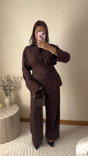 ENSEMBLE 3 PIÈCES MARRON