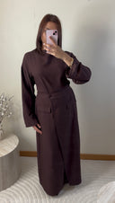 ENSEMBLE JUPE CROISÉE I MARRON