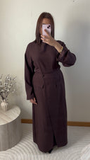 ENSEMBLE JUPE CROISÉE I MARRON
