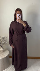 ENSEMBLE JUPE CROISÉE I MARRON