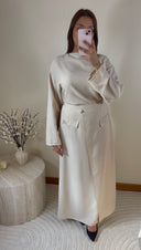 ENSEMBLE JUPE CROISÉE I BEIGE