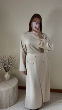 ENSEMBLE JUPE CROISÉE I BEIGE