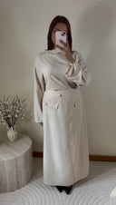 ENSEMBLE JUPE CROISÉE I BEIGE