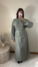 ENSEMBLE JUPE CROISÉE I VERT SAUGE