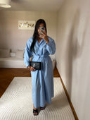 ROBE CHEMISE BLEU CIEL