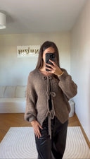 PULL À NOEUDS MARRON