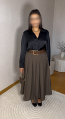 JUPE AVEC CEINTURE I MARRON